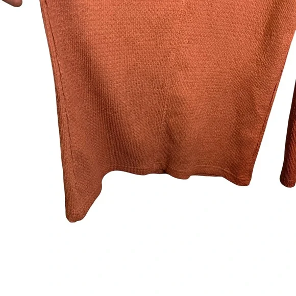 Roxy Women Rust Orange Smocked Wide Leg Crinkle Beach Pants Small - Picture 4 of 7